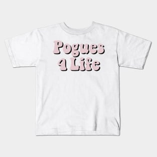 Pale Pink Pogues 4 Life / P4L Kids T-Shirt